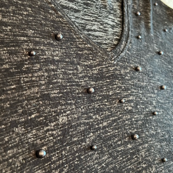 DG2 plus size 2x Black Heather sweater top w Charcoal beads - Picture 7 of 12